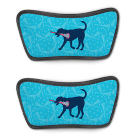Girls Lacrosse Repwell&reg; Sandal Straps - LuLa the Lax Dog Stick Pattern