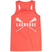 Girls Lacrosse Flowy Racerback Tank Top - Crossed Girls Sticks