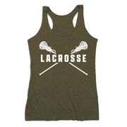 Girls Lacrosse Women's Everyday Tank Top - Lacrosse Crossed Girl Sticks