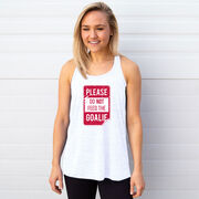 Women's Flowy Racerback Tank Top - Don’t Feed The Goalie