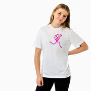 Girls Lacrosse Short Sleeve Performance Tee - Neon Lax Girl