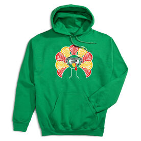 Girls Lacrosse Hooded Sweatshirt - Goofy Turkey Player