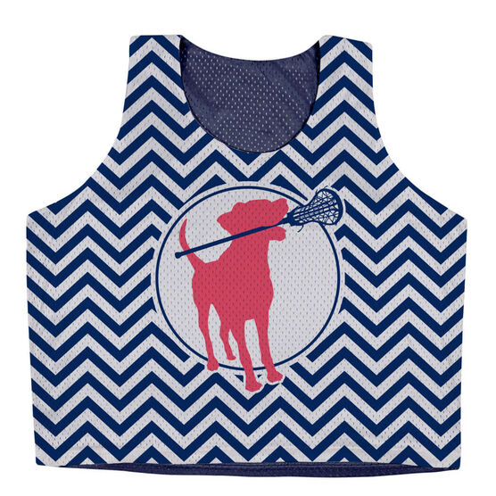 Girls Lacrosse Racerback Pinnie - Lacrosse Dog with Girl Stick and ...
