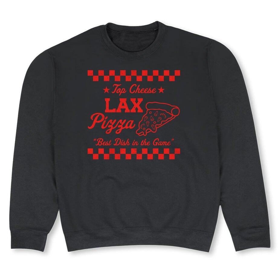Lacrosse Crewneck Sweatshirt - Lax Pizza - Personalization Image