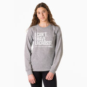 Girls Lacrosse Tshirt Long Sleeve - I Can't. I Have Lacrosse