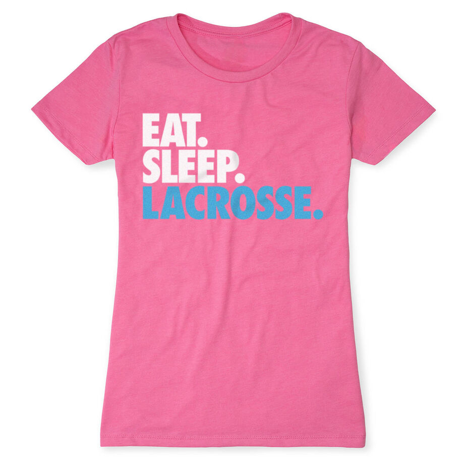 Girls Lacrosse Women's Everyday Tee - Eat. Sleep. Lacrosse.