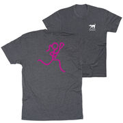 Lacrosse Short Sleeve T-Shirt - Neon Lax Girl (Back Design)