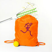 Lacrosse Drawstring Backpack Neon Lax Girl