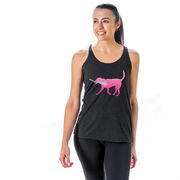 Girls Lacrosse Women's Everyday Tank Top - LuLa The Lax Dog Pink