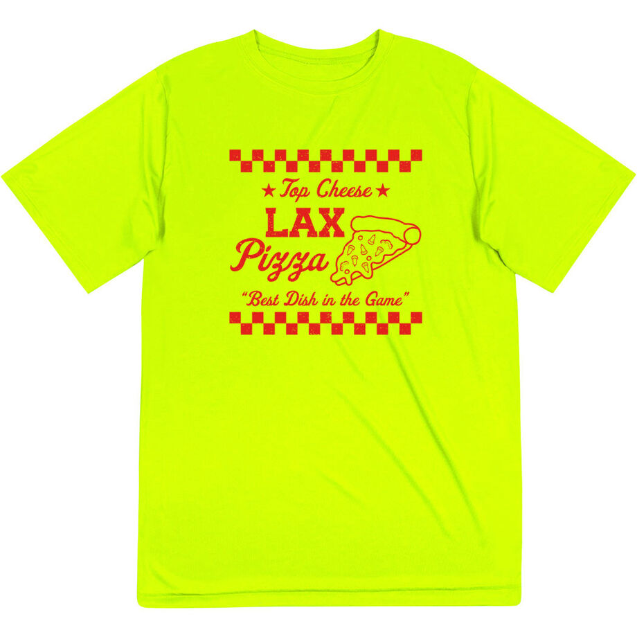 Lacrosse Short Sleeve Performance Tee  - Lax Pizza - Personalization Image