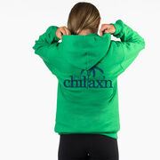 Girls Lacrosse Hooded Sweatshirt - Just Chillax'n (Back Design) 