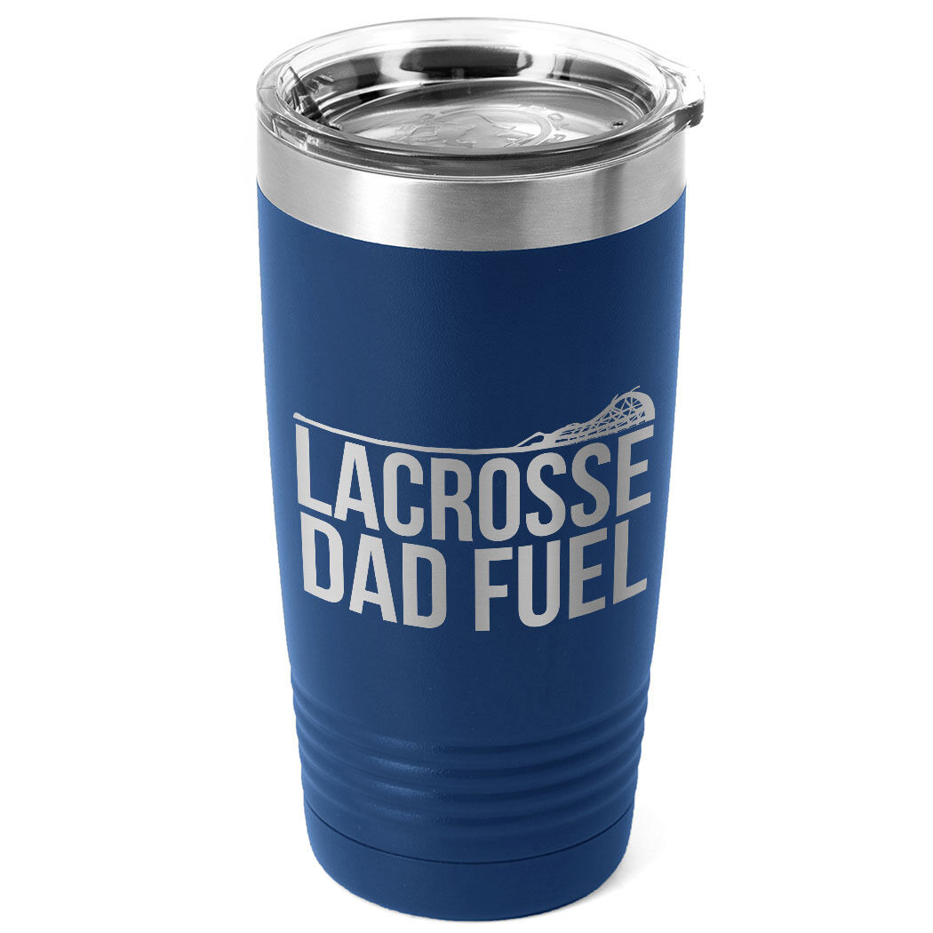 Dad Fuel Royal Blue 16 ounce Stainless Steel Travel Tumbler Mug with Lid 