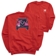 Girls Lacrosse Crewneck Sweatshirt - Lax Cruiser (Back Design)