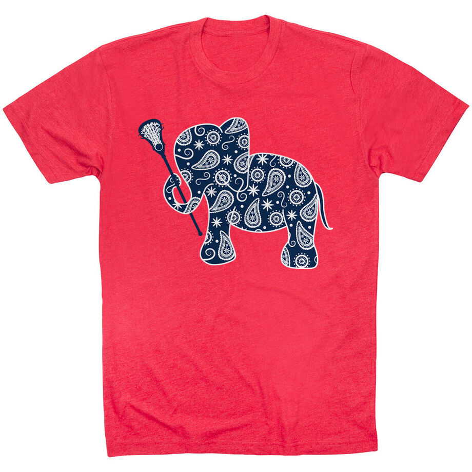 Girls Lacrosse Tshirt Short Sleeve Lax Elephant