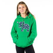 Girls Lacrosse Hooded Sweatshirt - Lax Elephant