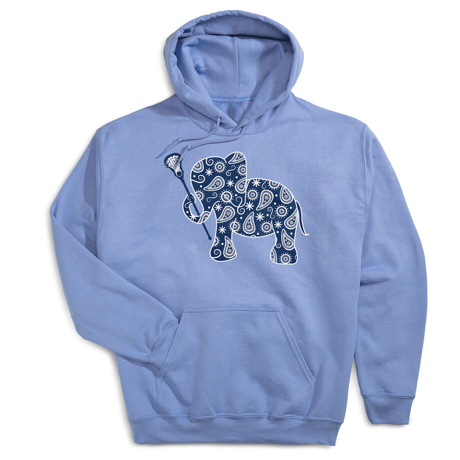 Girls Lacrosse Hooded Sweatshirt - Lax Elephant - Personalization Image