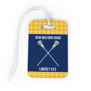 Girls Lacrosse Bag/Luggage Tag - Personalized Team Crossed Sticks