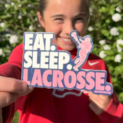 Girls Lacrosse Sticker - Eat Sleep Lacrosse