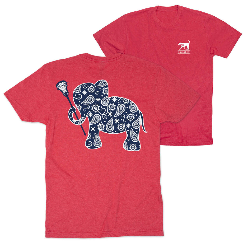Girls Lacrosse Short Sleeve T-Shirt - Lax Elephant (Back Design)