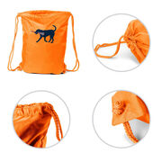 Lacrosse Drawstring Backpack LuLa The LAX Dog(Blue)