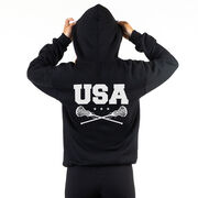 Girls Lacrosse Hooded Sweatshirt - USA Girls Lacrosse (Back Design)