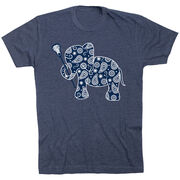 Girls Lacrosse Tshirt Short Sleeve Lax Elephant