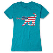 Girls Lacrosse Women's Everyday Tee - Patriotic LuLa the Lax Dog
