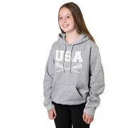 Girls Lacrosse Hooded Sweatshirt - USA Girls Lacrosse