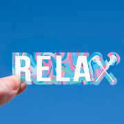 Girls Lacrosse Sticker - Relax (Girls)