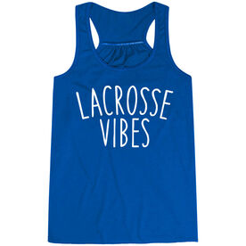 Girls Lacrosse Flowy Racerback Tank Top - Lacrosse Vibes