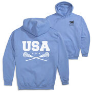 Girls Lacrosse Hooded Sweatshirt - USA Girls Lacrosse (Back Design)