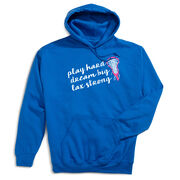 Girls Lacrosse Hooded Sweatshirt - Play Hard Dream Big Lax Strong