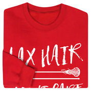 Girls Lacrosse Crewneck Sweatshirt - Lax Hair Don't Care