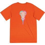Girls Lacrosse Short Sleeve Performance Tee - Lacrosse Stick Heart
