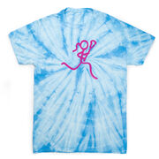 Girls Lacrosse Short Sleeve T-Shirt - Neon Lax Girl Tie Dye