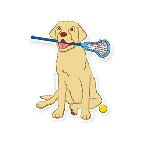 Girls Lacrosse Sticker - Chase The Lax Dog