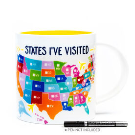 Soleil Home&trade; Porcelain Mug - States I've Visited