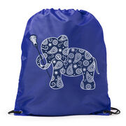 Girls Lacrosse Drawstring Backpack Lax Elephant