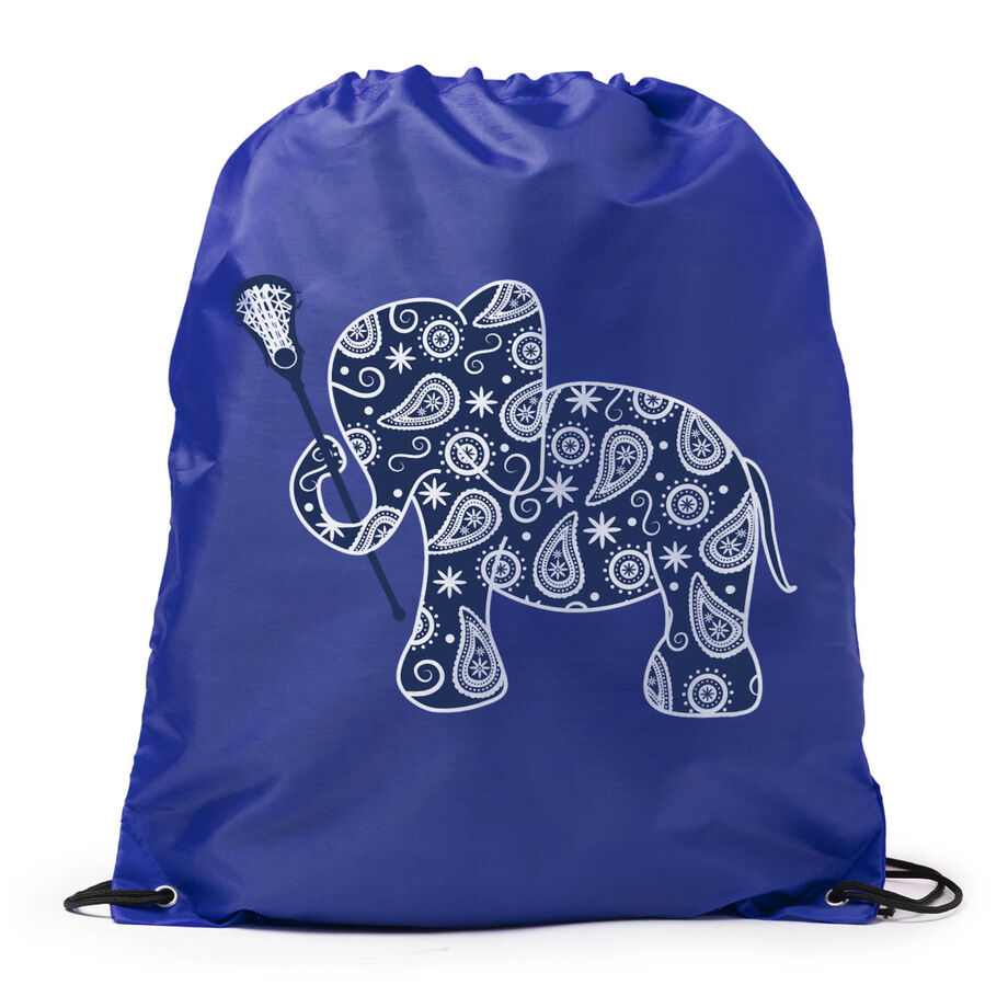 Girls Lacrosse Drawstring Backpack Lax Elephant