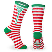 Girls Lacrosse Woven Mid-Calf Sock Set - Holiday Collection