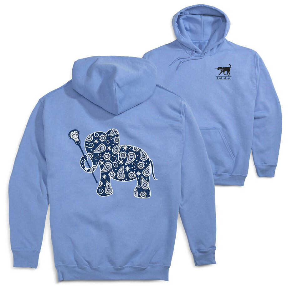 Girls Lacrosse Hooded Sweatshirt - Lax Elephant (Back Design)