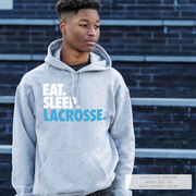 Lacrosse Hooded Sweatshirt - Eat. Sleep. Lacrosse.