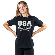 Girls Lacrosse T-Shirt Short Sleeve - USA Girls Lacrosse