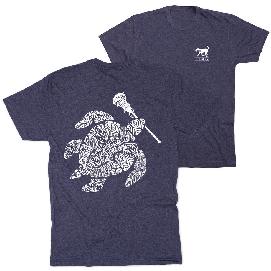 Girls Lacrosse Short Sleeve T-Shirt - Lax Turtle (Back Design)