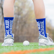 Lacrosse Woven Mid-Calf Socks - Eat. Sleep. Lacrosse