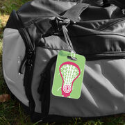 Girls Lacrosse Bag/Luggage Tag - Monogrammed Lax is Life