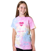 Girls Lacrosse Short Sleeve T-Shirt - Look Like A Girl Play Like A Beast Tie Dye
