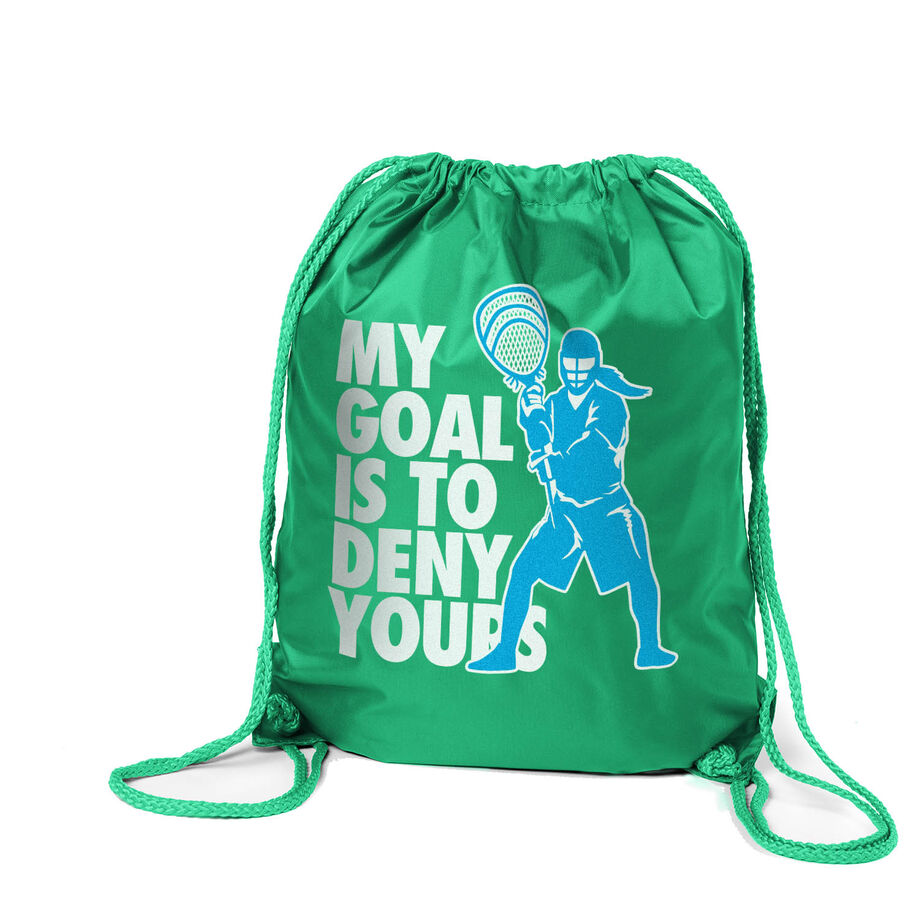 Girls Lacrosse Sport Pack Cinch Sack - My Goal Is To Deny Yours