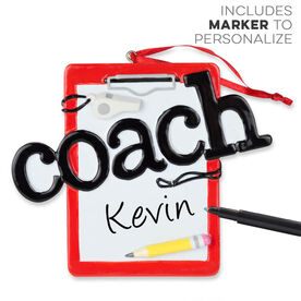 Coach Clipboard Ornament - Ready To Personalize