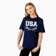 Girls Lacrosse Short Sleeve Performance Tee - USA Girls Lacrosse